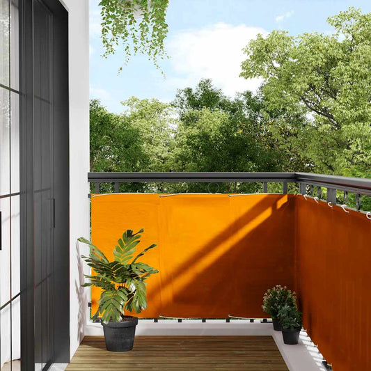 Balkon-Sichtschutz Orange 90x1000 cm 100% Polyester-Oxford