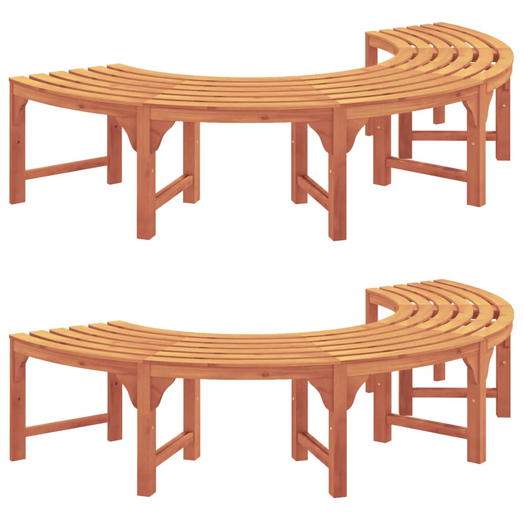Baumbank 2 pcs Natur 160 x 80 x 45cm Massives Eukalyptus Holz