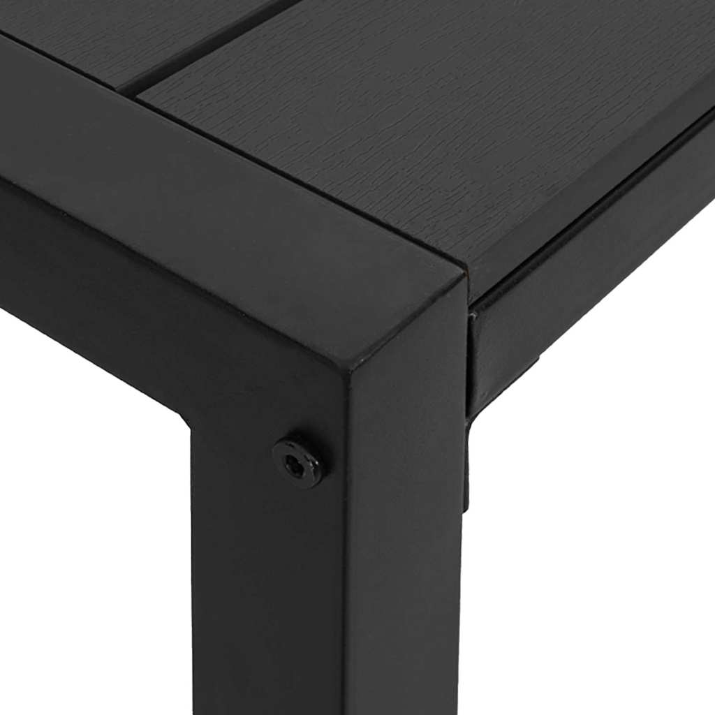 Gartenbank Schwarz 100 x 28 x 45 cm Stahl