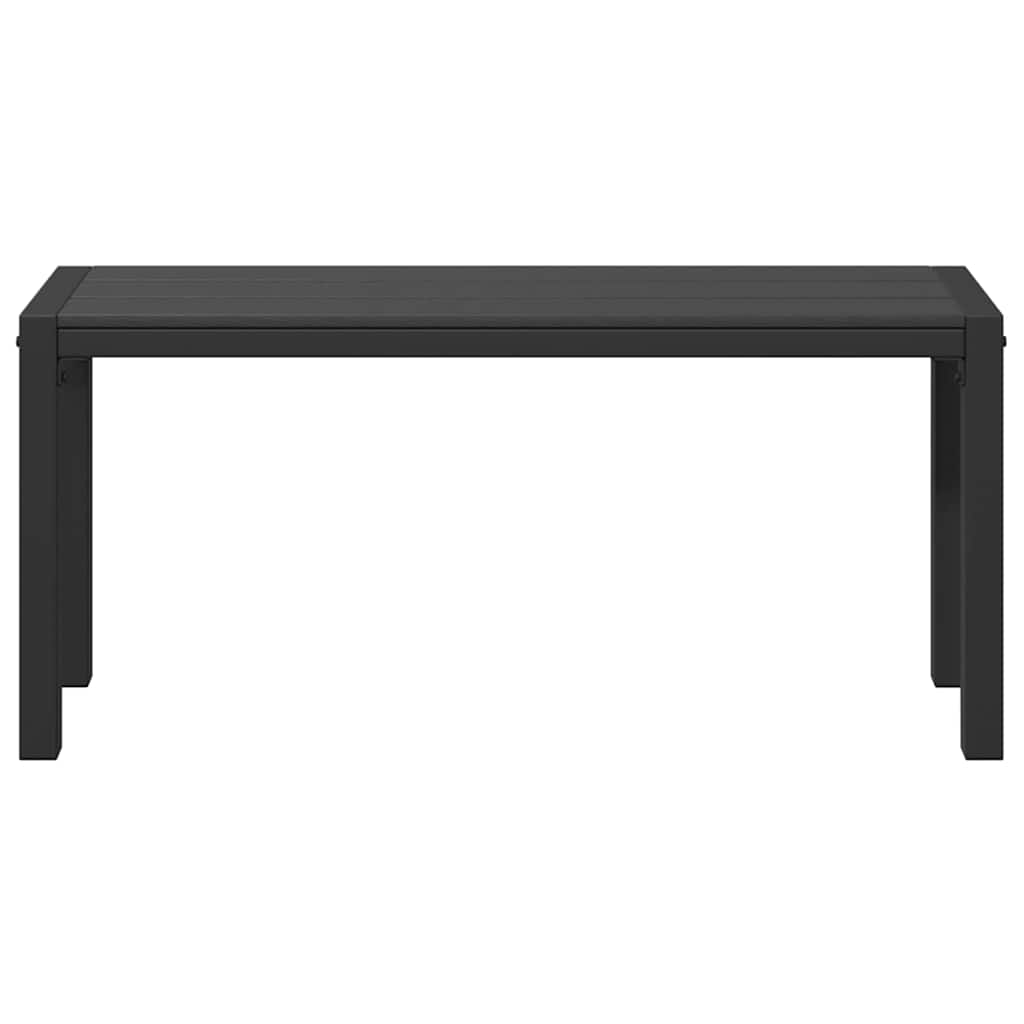 Gartenbank Schwarz 100 x 28 x 45 cm Stahl