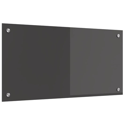 Küchenrückwand Dunkelgrau 80 x 40 cm Gehärtetes Glas