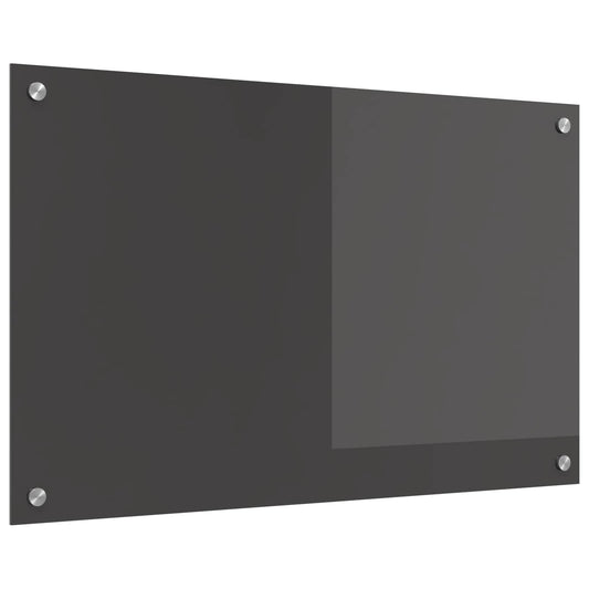Küchenrückwand Dunkelgrau 80 x 50 cm Gehärtetes Glas