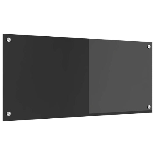 Küchenrückwand Dunkelgrau 90 x 40 cm Gehärtetes Glas