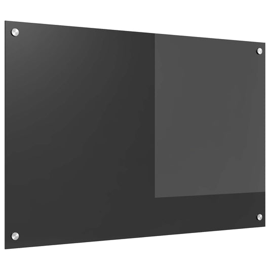 Küchenrückwand Dunkelgrau 90 x 60 cm Gehärtetes Glas