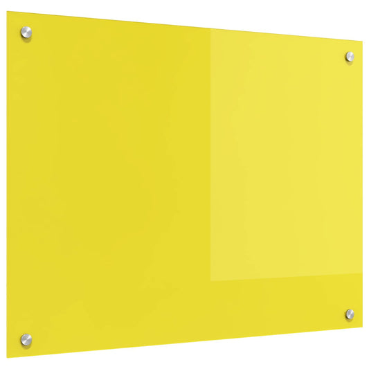 Küchenrückwand Gelb 80 x 60 cm Gehärtetes Glas