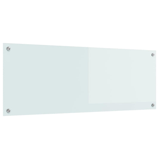 Küchenrückwand Weiß 110 x 40 cm Gehärtetes Glas