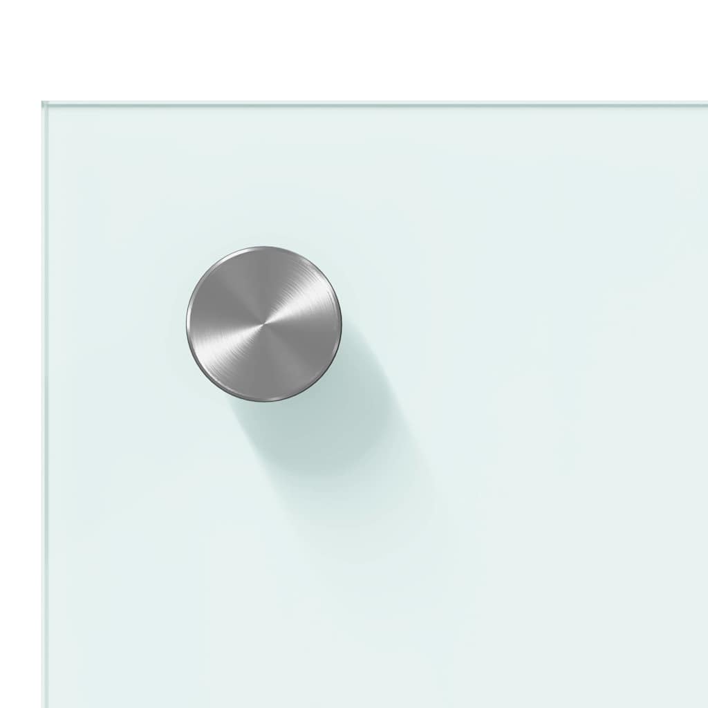 Küchenrückwand Weiß 110 x 50 cm Gehärtetes Glas