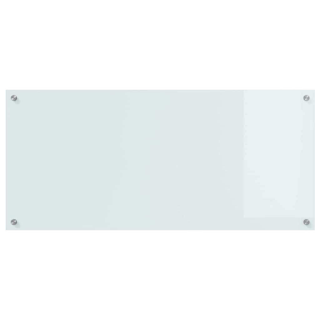 Küchenrückwand Weiß 110 x 50 cm Gehärtetes Glas