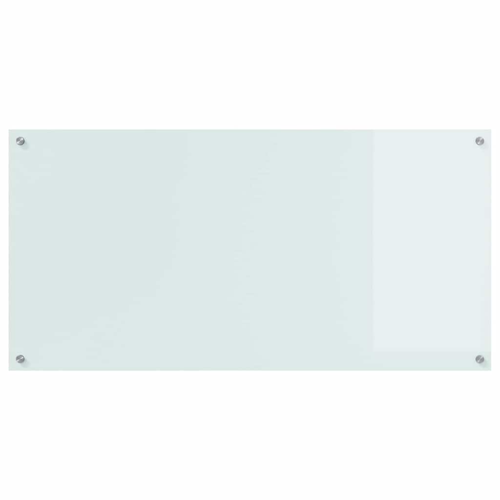 Küchenrückwand Weiß 120 x 60 cm Gehärtetes Glas