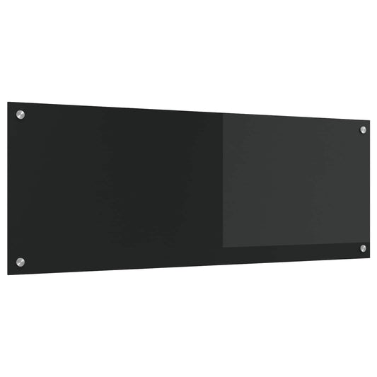 Küchenrückwand Schwarz 110 x 40 cm Gehärtetes Glas