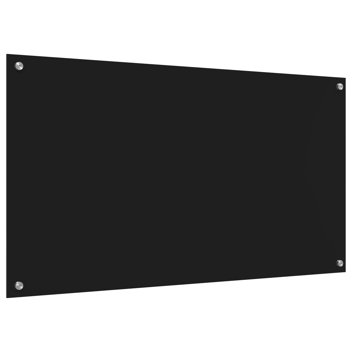Küchenrückwand Schwarz 110 x 60 cm Gehärtetes Glas