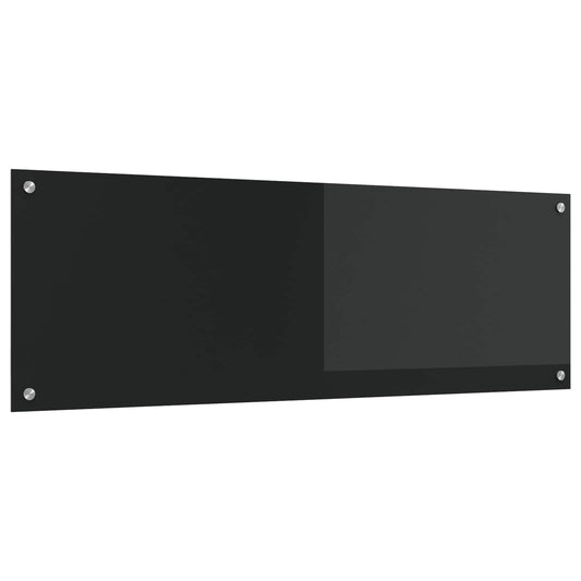 Küchenrückwand Schwarz 120 x 40 x 0,6 cm Gehärtetes Glas
