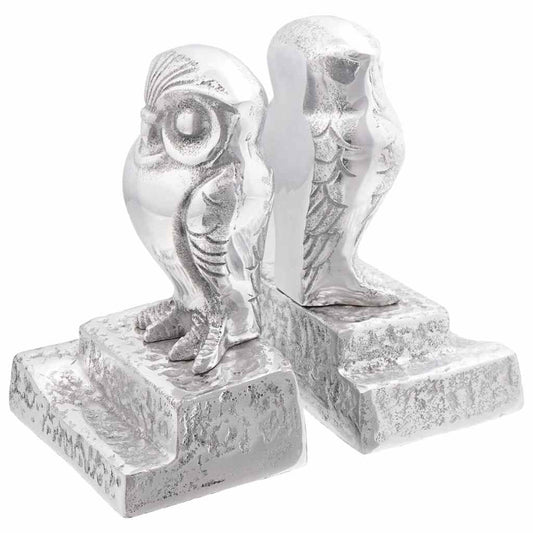 Buchstützen 2 pcs Silber 12 x 9 x 19 cm Aluminium
