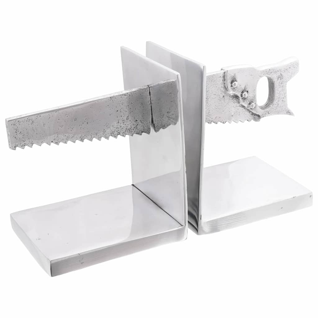 Buchstützen 2 pcs Silber 11 x 14 x 17,5 cm Aluminium