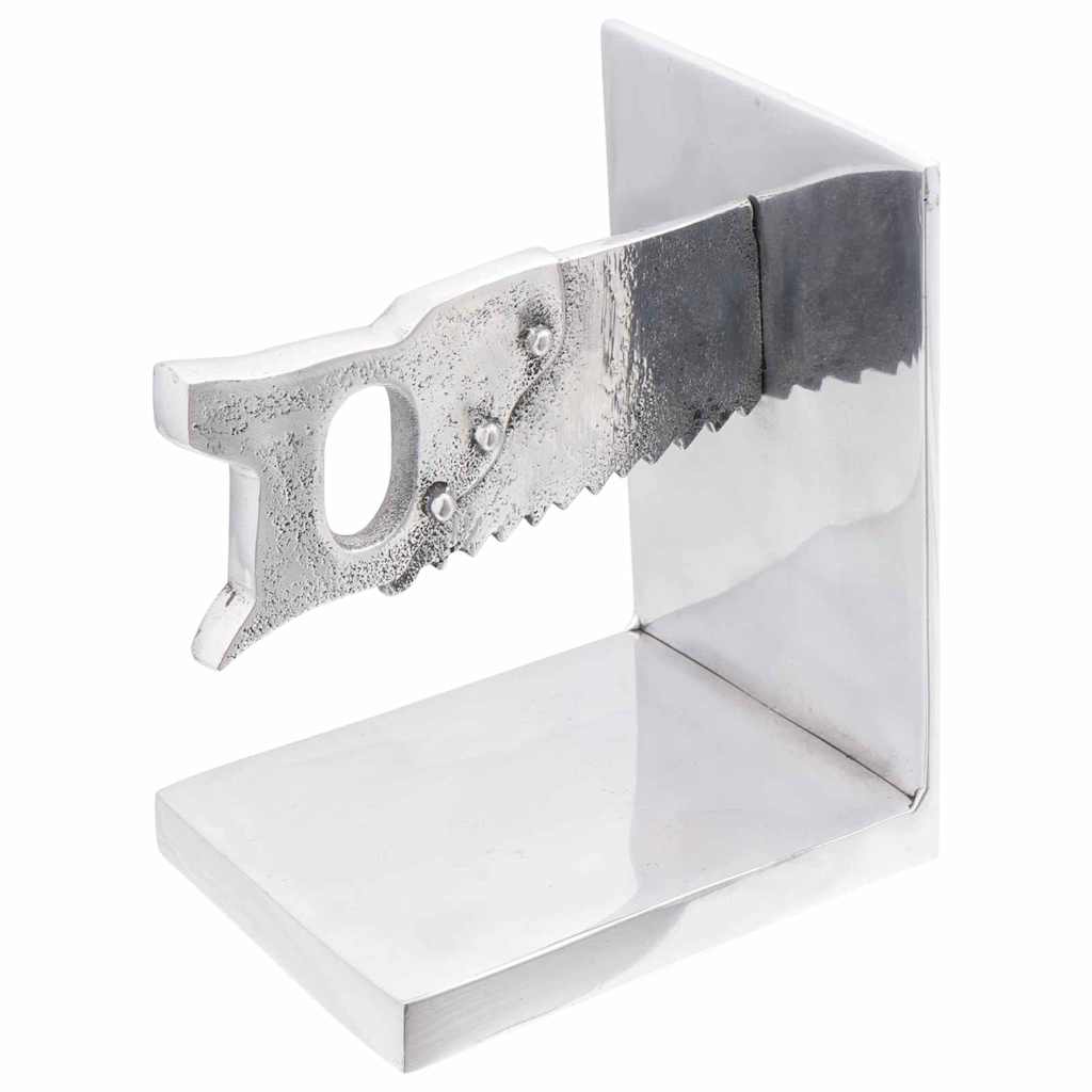 Buchstützen 2 pcs Silber 11 x 14 x 17,5 cm Aluminium