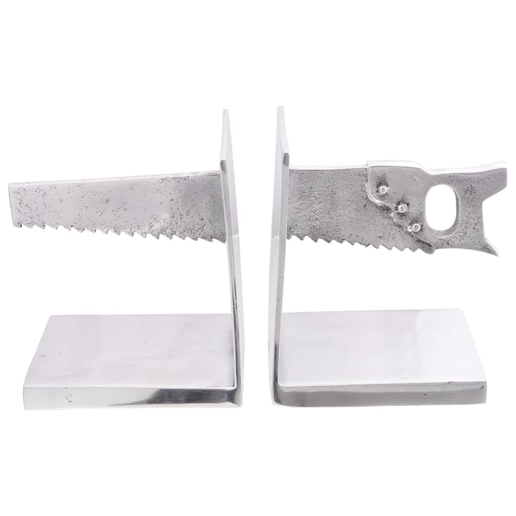 Buchstützen 2 pcs Silber 11 x 14 x 17,5 cm Aluminium