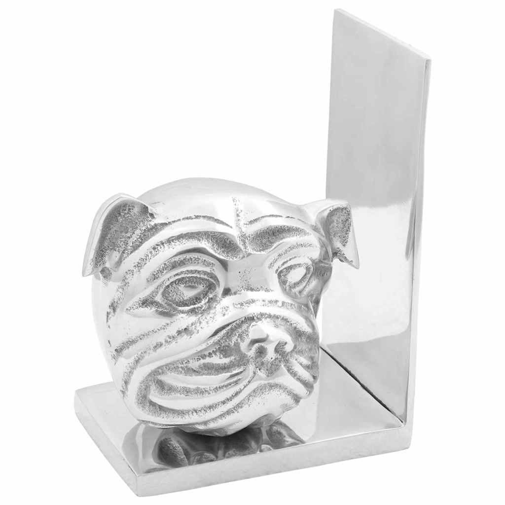 Buchstützen 2 pcs Silber 8 x 12 x 16,5 cm Aluminium