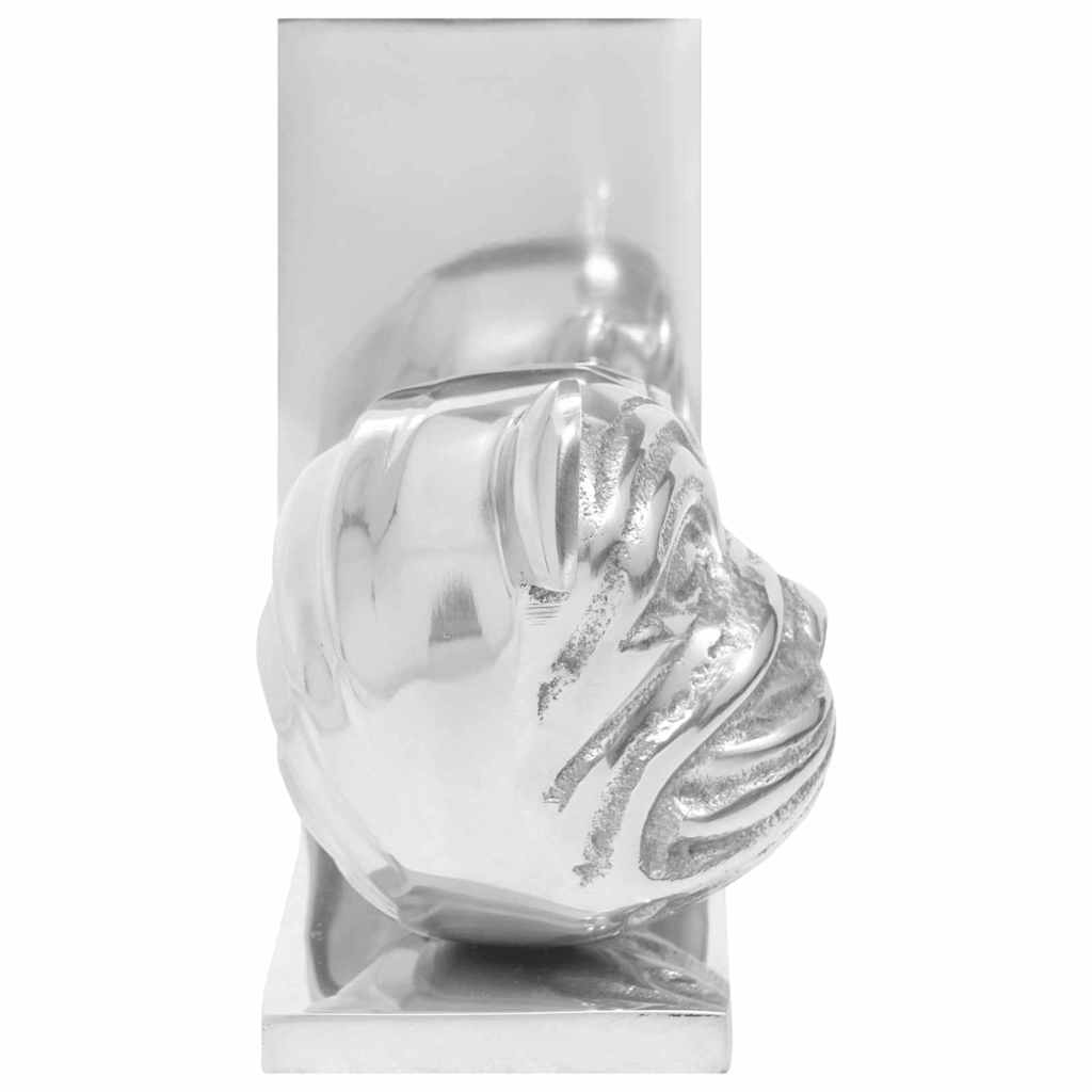 Buchstützen 2 pcs Silber 8 x 12 x 16,5 cm Aluminium