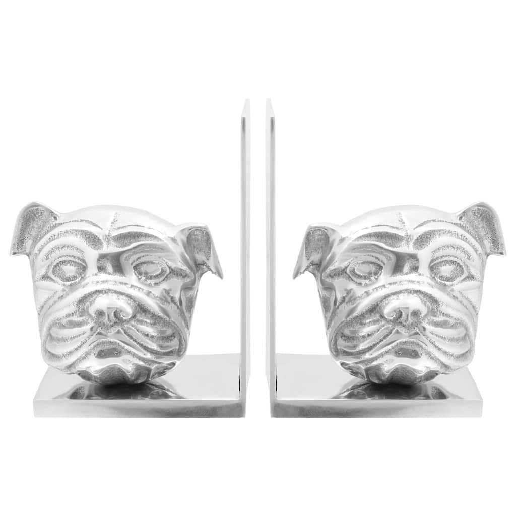Buchstützen 2 pcs Silber 8 x 12 x 16,5 cm Aluminium