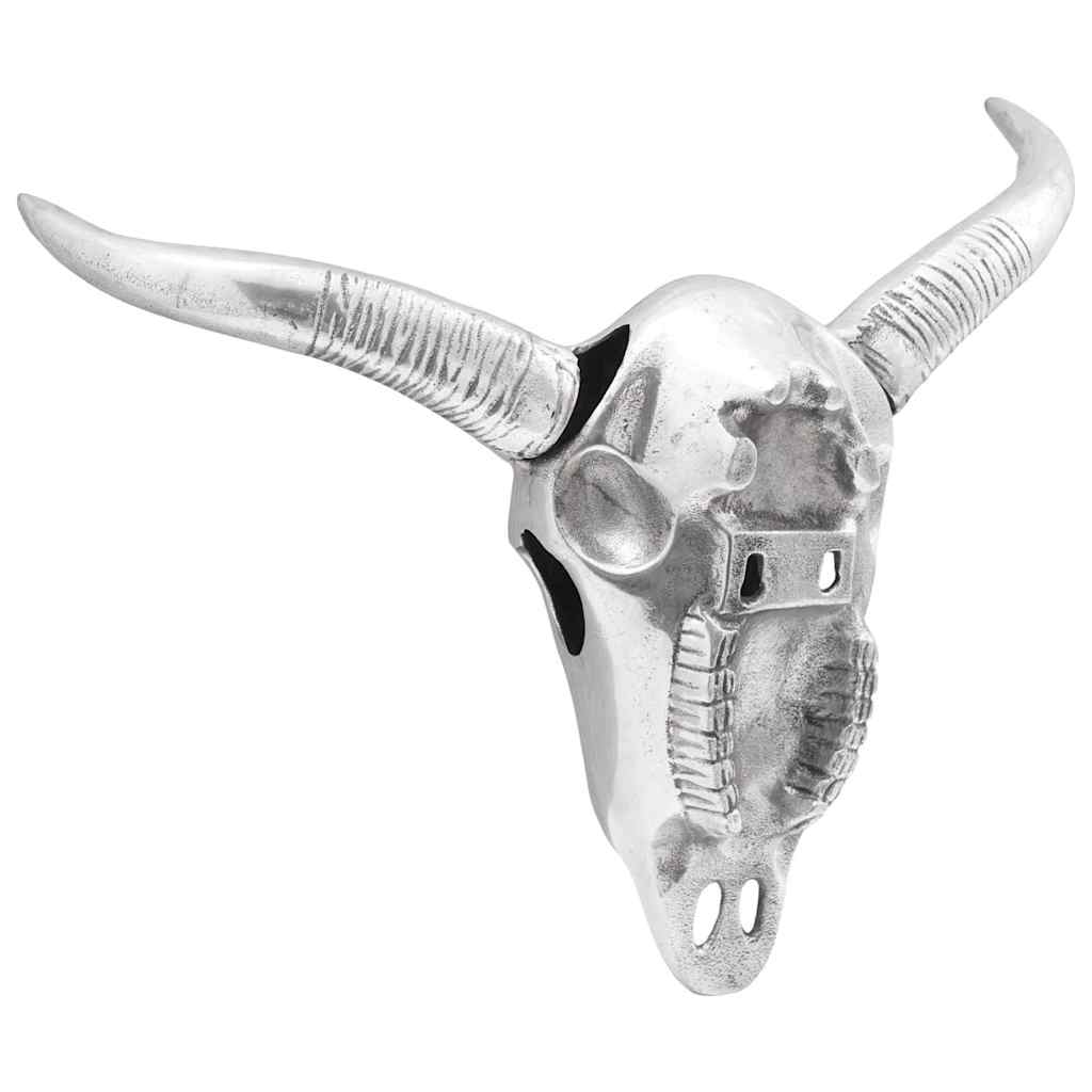 Crâne de taureau Argent 34 x 13 x 53 cm Aluminium