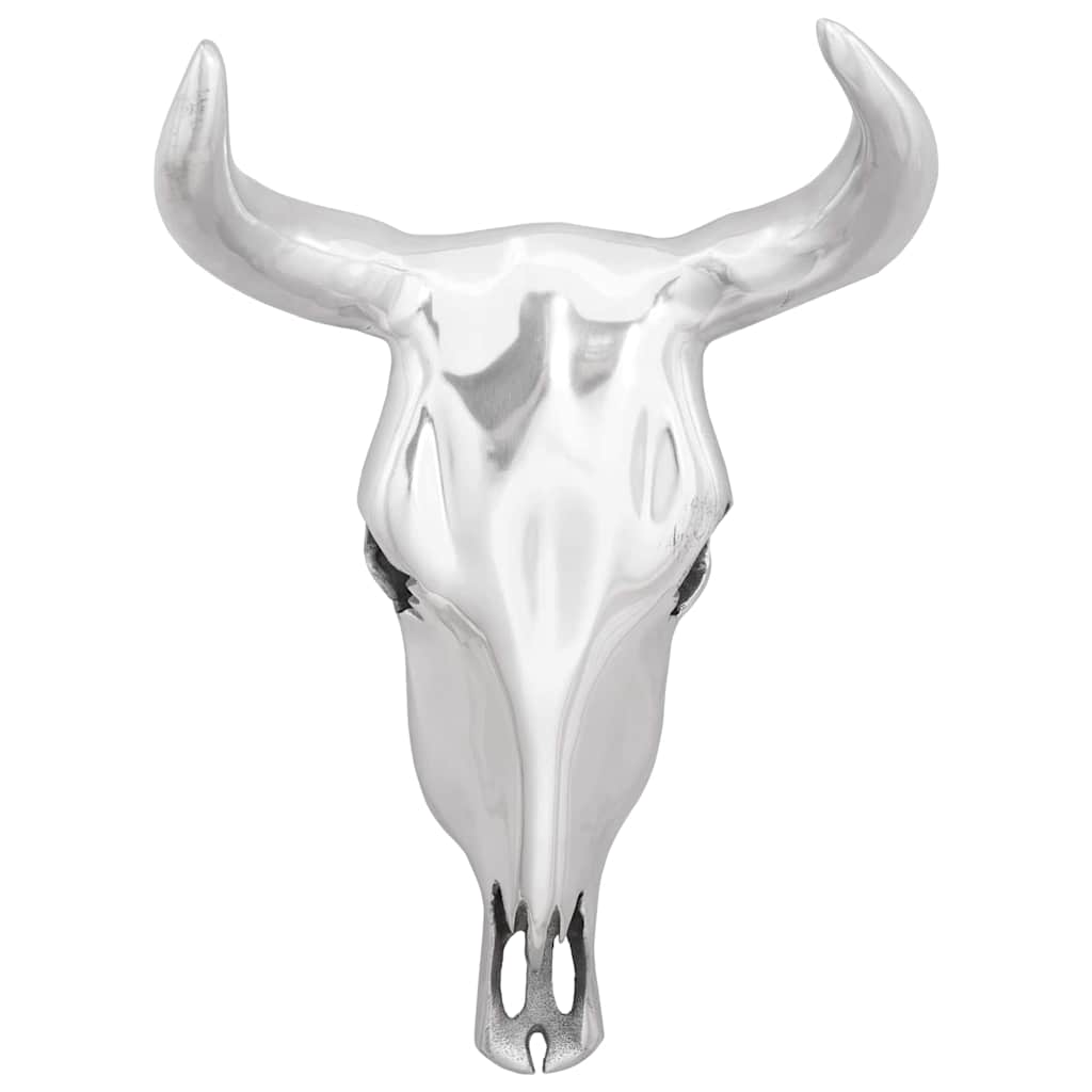 Crâne de taureau Argent 34 x 13 x 53 cm Aluminium