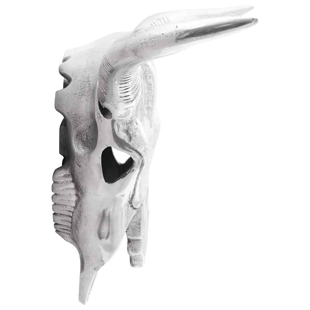 Crâne de taureau Argent 34 x 13 x 53 cm Aluminium