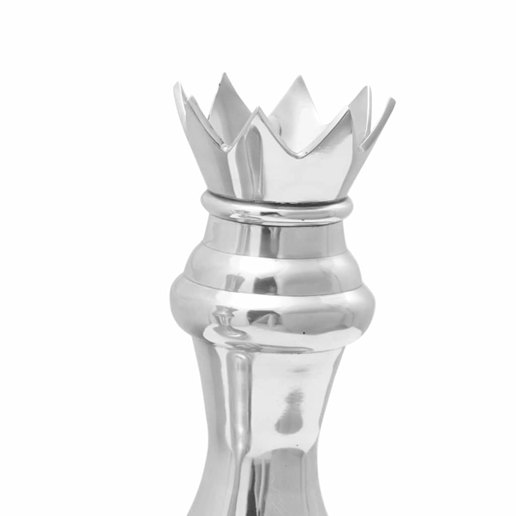 Skulpturen 2 pcs Silber 17 x 17 x 42 cm Aluminium