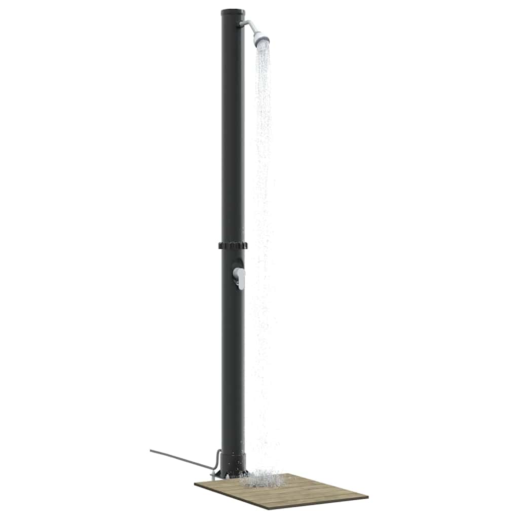 Außen Solardusche Schwarz 217 cm PVC und Aluminium