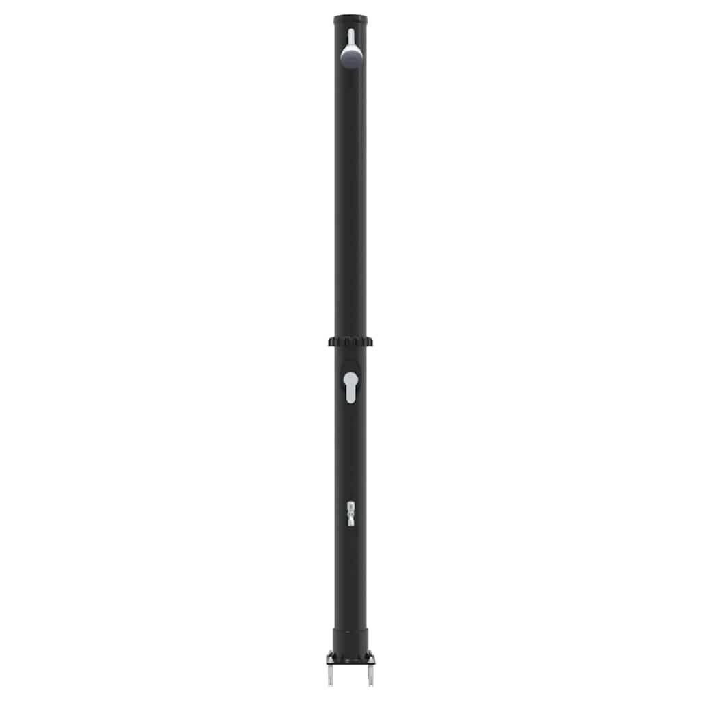 Außen Solardusche Schwarz 217 cm PVC und Aluminium