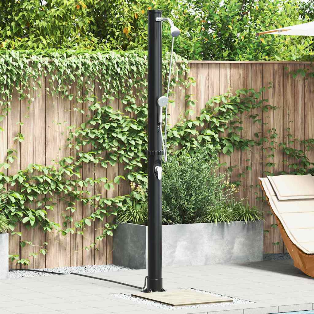 Außen Solardusche Schwarz 217 cm PVC und Aluminium