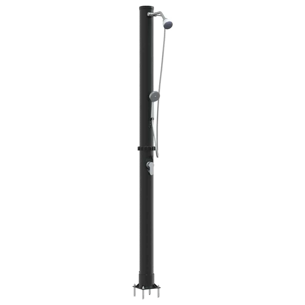 Außen Solardusche Schwarz 217 cm PVC und Aluminium
