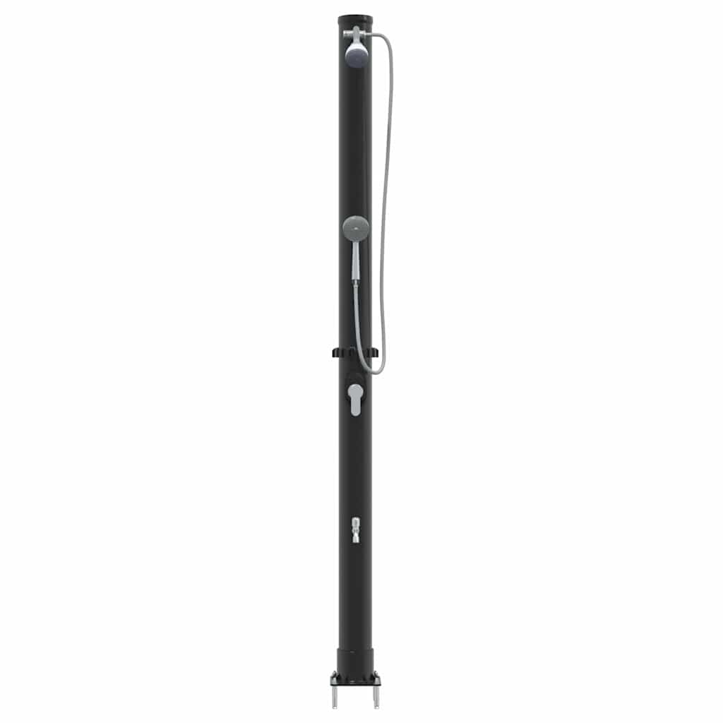 Außen Solardusche Schwarz 217 cm PVC und Aluminium