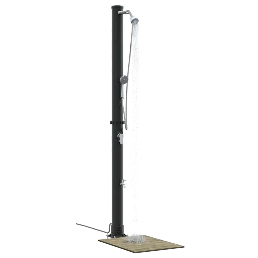 Außen Solardusche Schwarz 217 cm PVC und Aluminium
