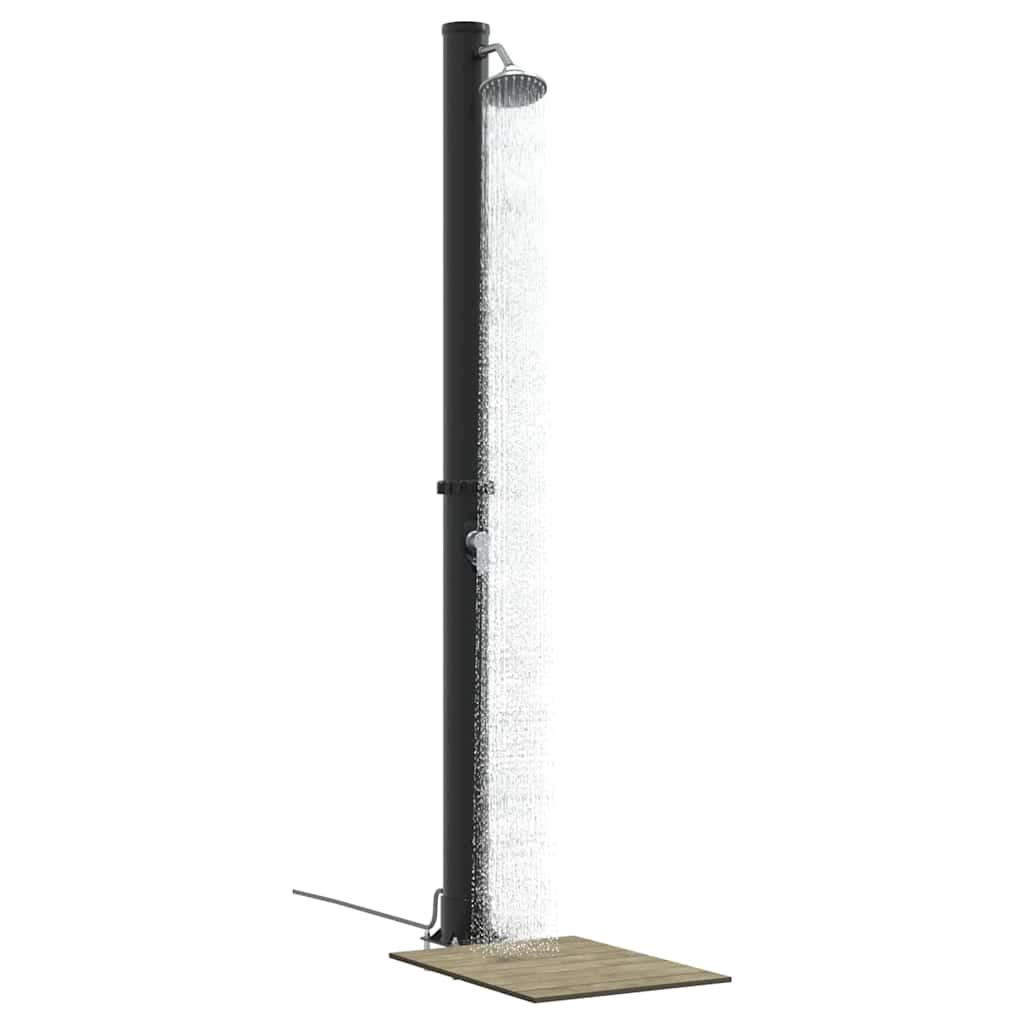 Außen Solardusche Schwarz 217 cm PVC und Aluminium