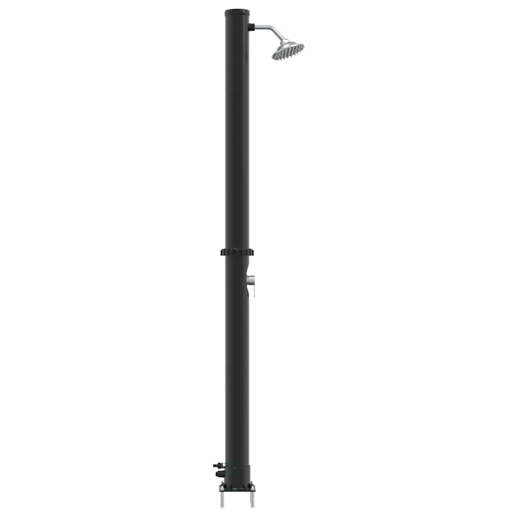 Außen Solardusche Schwarz 217 cm PVC und Aluminium