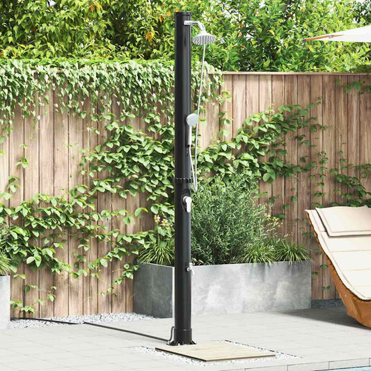 Außen Solardusche Schwarz 217 cm PVC und Aluminium