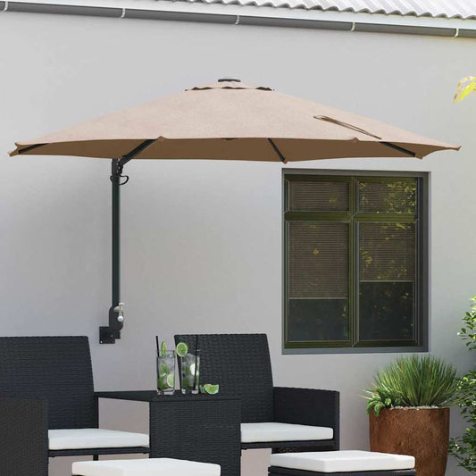 Garten-Sonnenschirm Taupe 248 x 248 x 148 cm