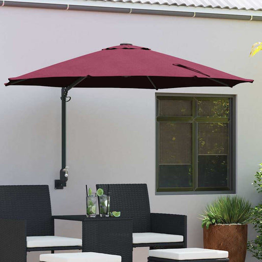 Garten-Sonnenschirm Bordeauxrot 248 x 248 x 148 cm