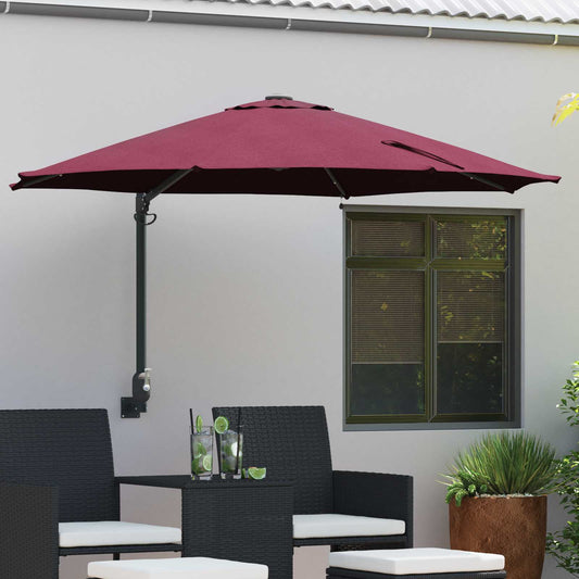 Garten-Sonnenschirm Bordeauxrot 248 x 248 x 148 cm