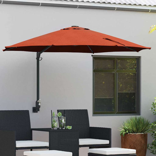 Garten-Sonnenschirm Terrakotta 248 x 248 x 148 cm