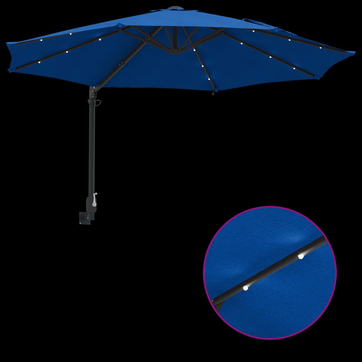Garten-Sonnenschirm Azurblau 248 x 248 x 148 cm