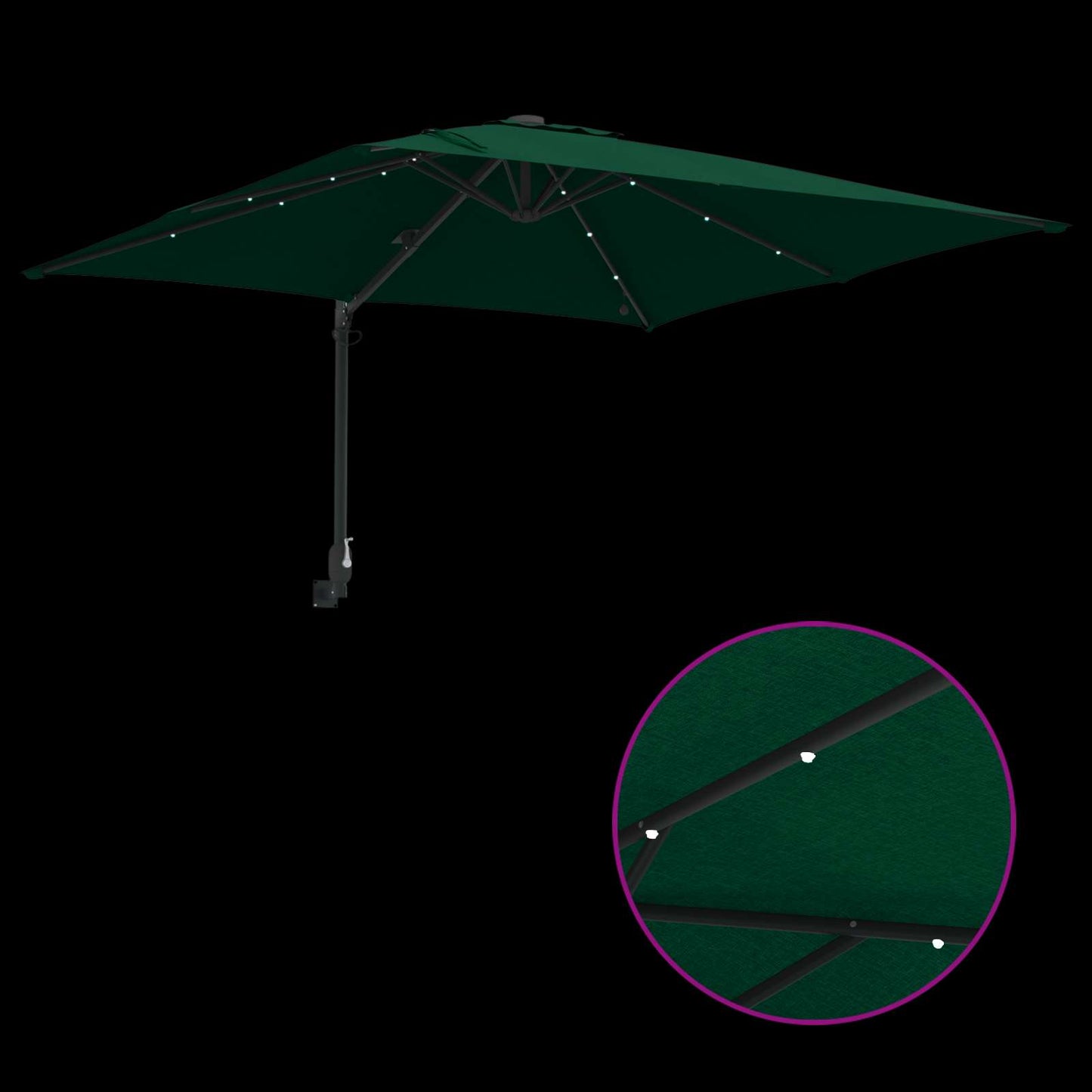 Garten-Sonnenschirm Grün 248,5 x 247,5 x 160 cm
