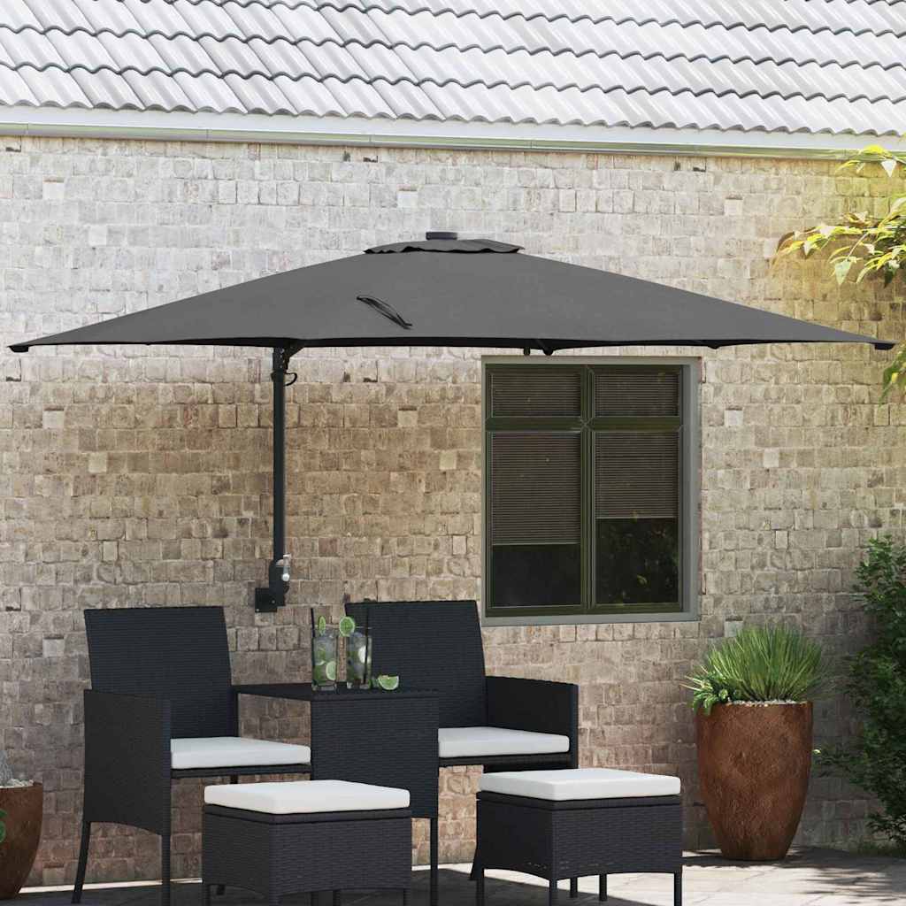 Garten-Sonnenschirm Anthrazit 248,5 x 247,5 x 160 cm