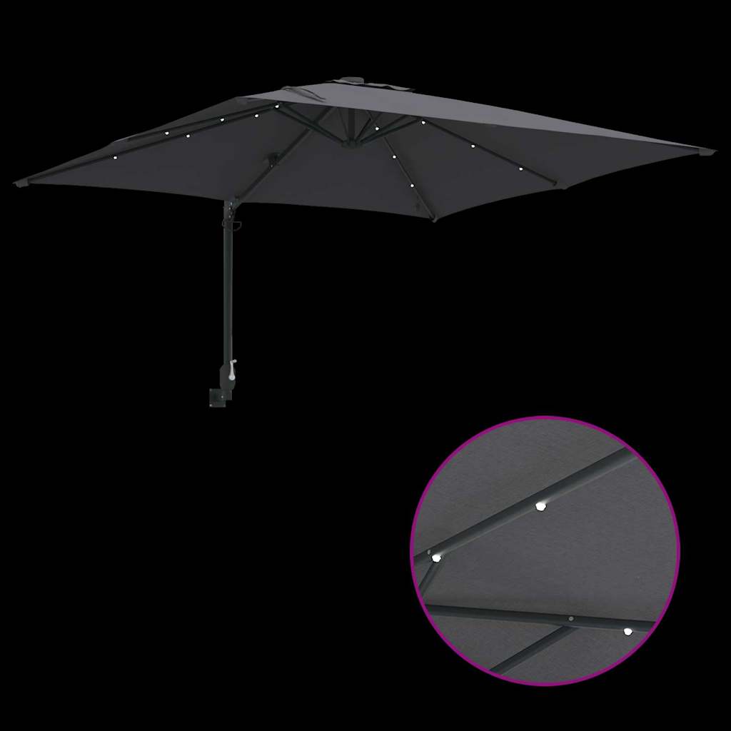 Garten-Sonnenschirm Anthrazit 248,5 x 247,5 x 160 cm