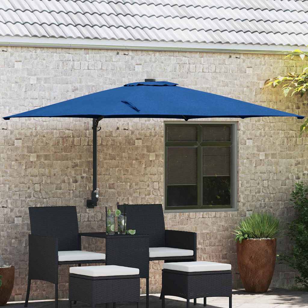Garten-Sonnenschirm Azurblau 248,5 x 247,5 x 160 cm
