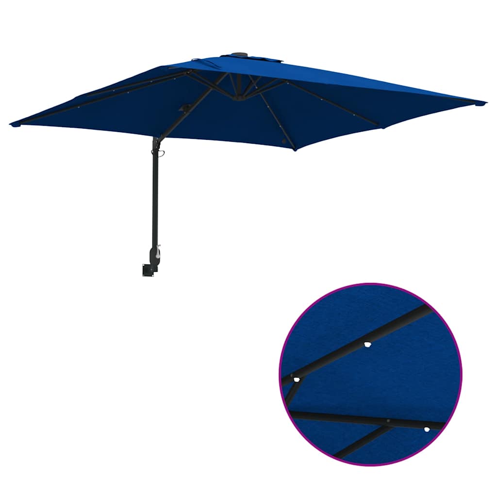 Garten-Sonnenschirm Azurblau 248,5 x 247,5 x 160 cm