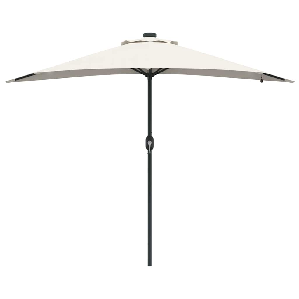 Garten-Sonnenschirm Sand 294 x 150 x 223 cm Polyester und Stahl