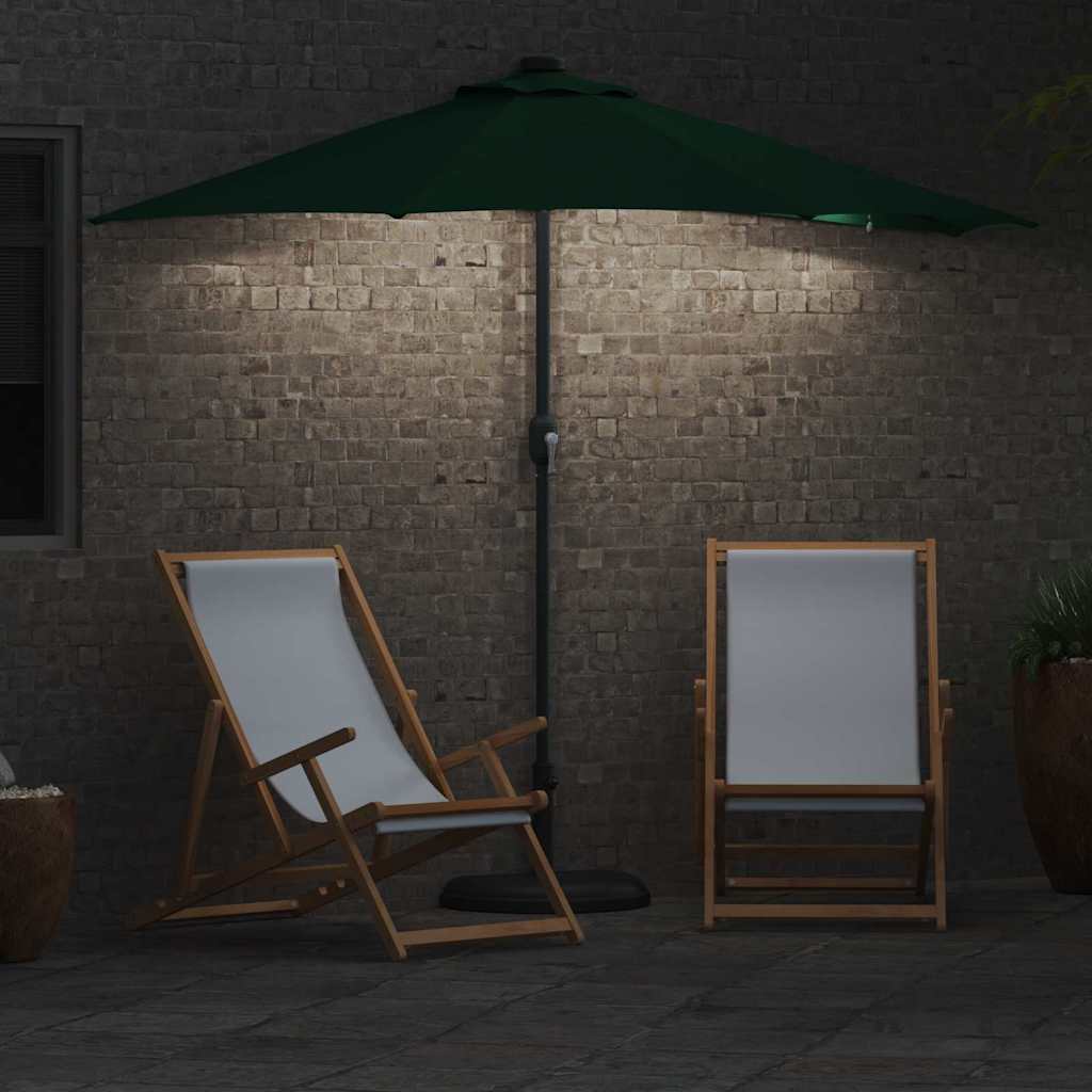 Garten-Sonnenschirm Grün 294 x 150 x 223 cm Polyester und Stahl