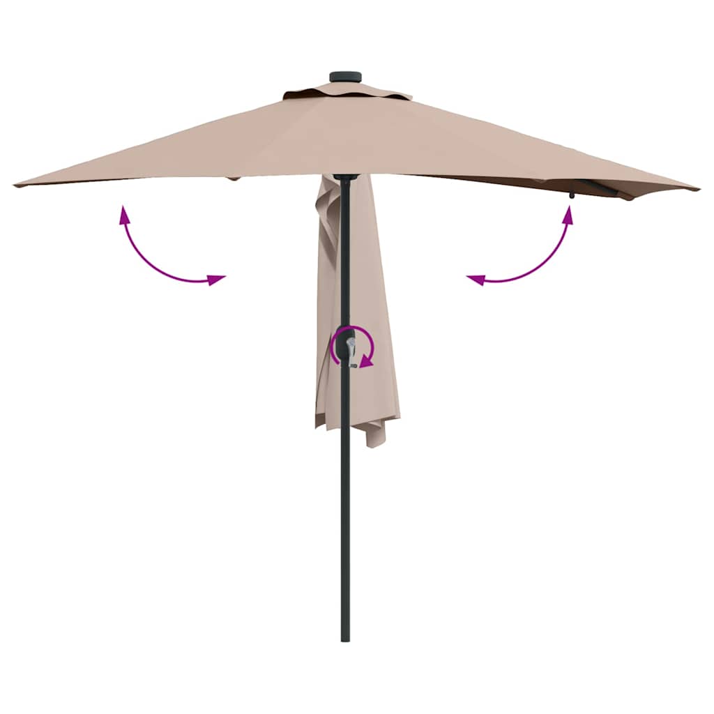 Garten-Sonnenschirm Taupe 294 x 150 x 223 cm
