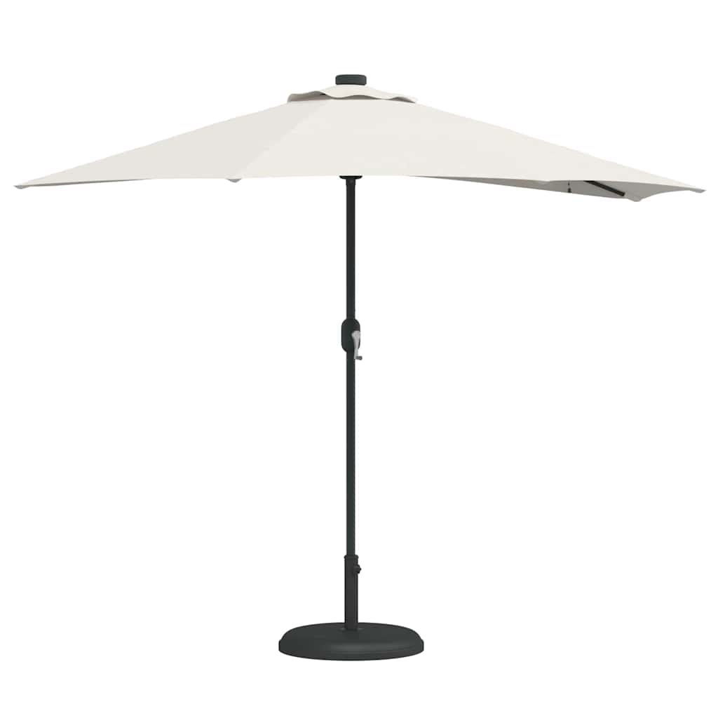 Garten-Sonnenschirm Sand 294 x 150 x 224 cm Polyester und Stahl